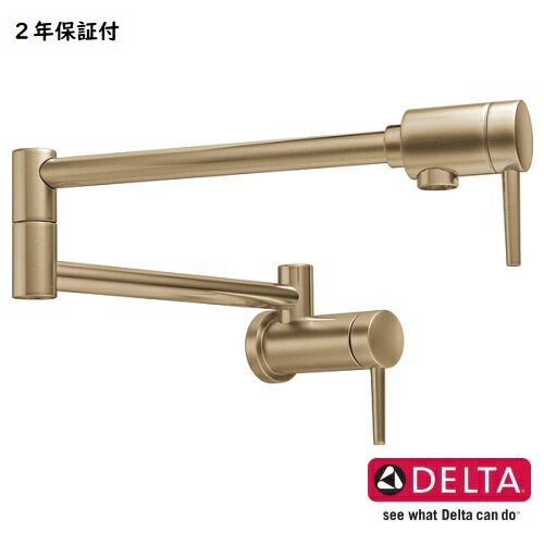 DELTA 三角州 ウォールマウント ポットフィラー 壁付水栓 単水栓 三鞭酒ブロンズ 1165LF-CZ 水道の栓 取替 貨物輸送無料
