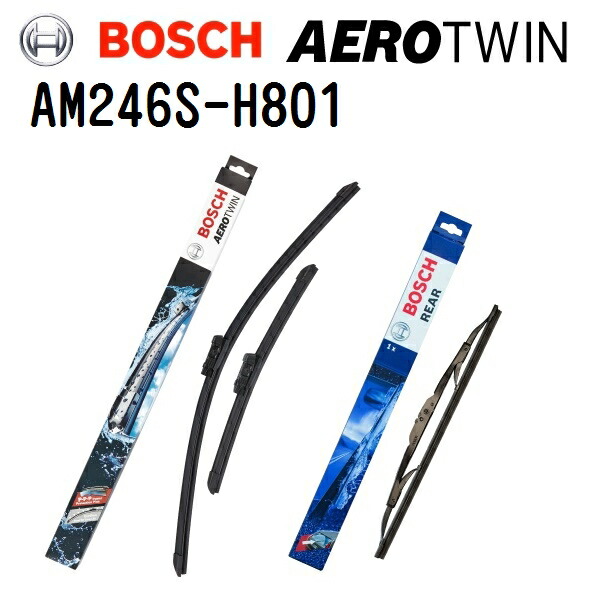 マラソンP5倍 シボレー ソニック[KL1T T300] BOSCH(ボッシュ) 輸入車用ワイパーブレード AEROTWIN エアロツイン 2本入 3397007561 (品番 AM246S) 650/380mm リア用1本 3397004801 (品番 H801) 260mm