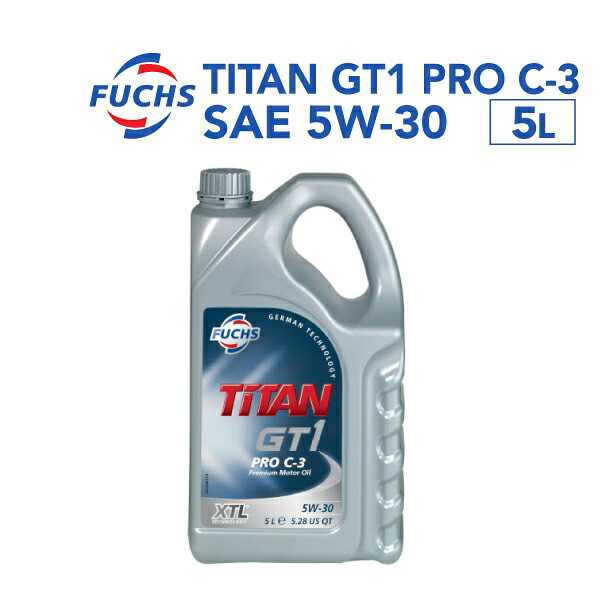 マラソンP5倍 FUCHS(フックス) エンジンオイル TITAN PRO C-3 SAE 5W-30 容量5L A601426384
