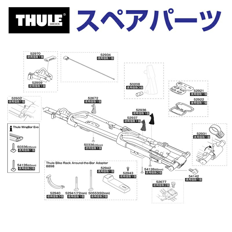 楽天市場】THULE(スーリー) カーキャリア スペアパーツ ボルト599