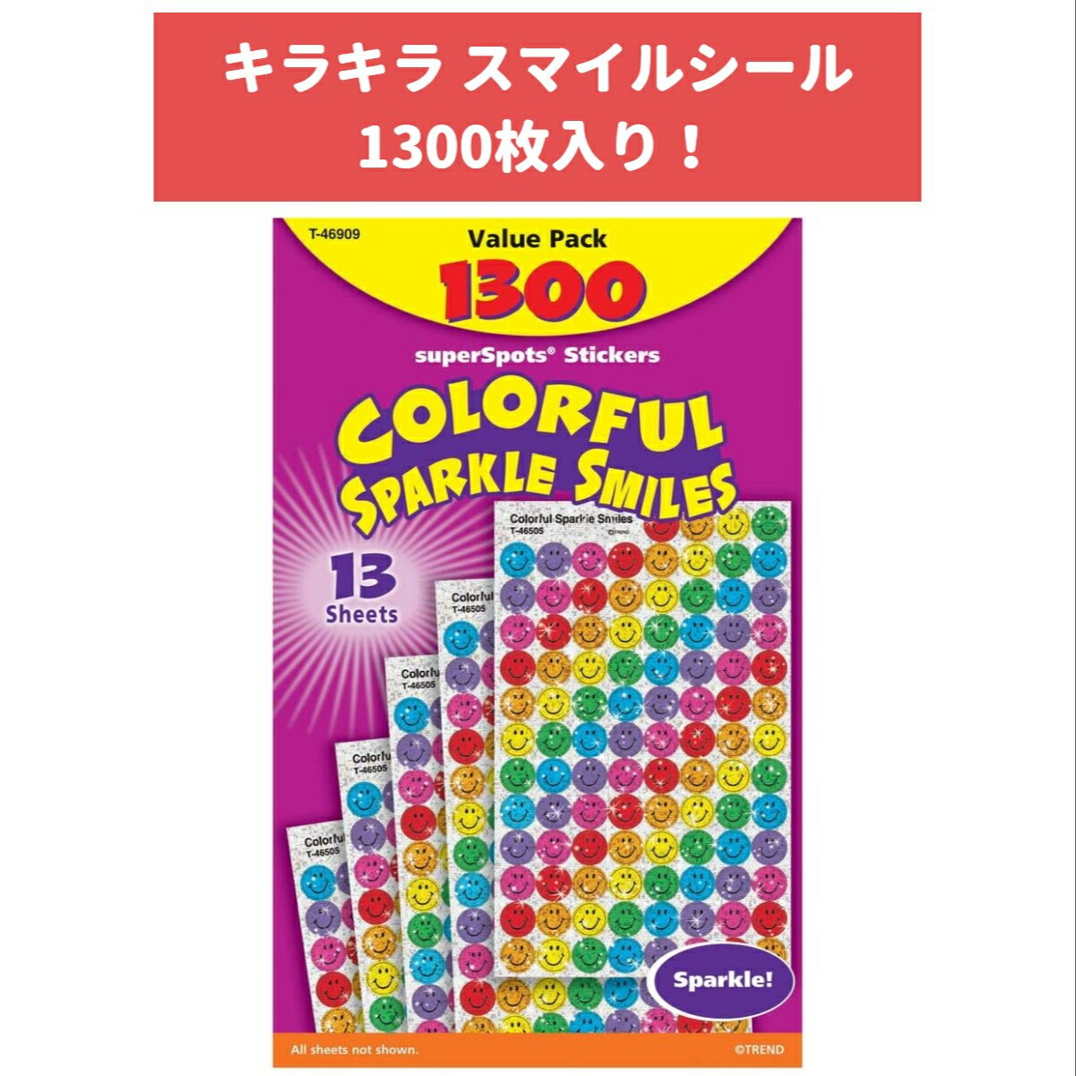 楽天市場】Trend Enterprises スマイル ごほうびシール 蛍光