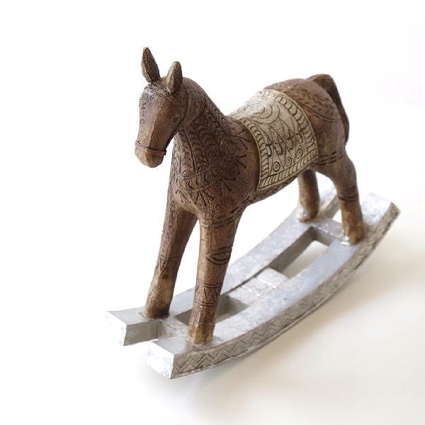 ロッキングホース 馬 ウマ 置物 オブジェ インテリア 雑貨 ウッディなロッキングホース Mgpadel Com
