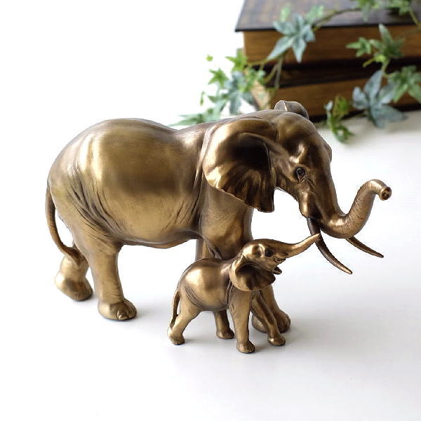 楽天市場】象 置物 陶器 ゾウ ぞう 親子 象の置物 アニマル 動物