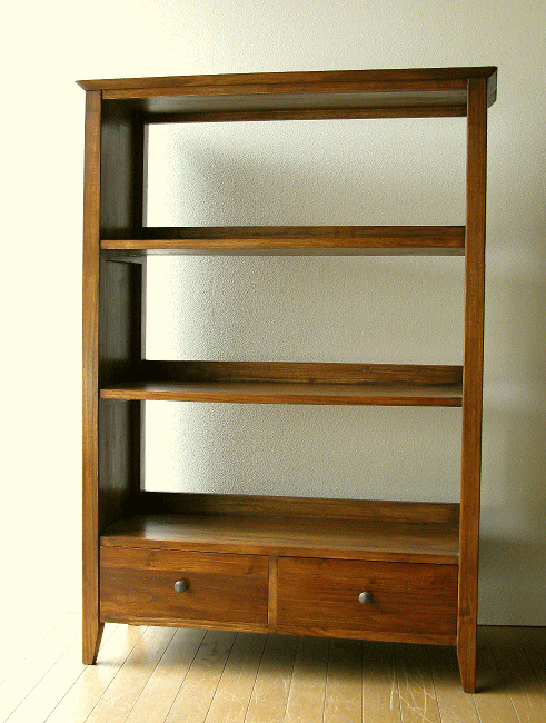Hakusan Rakuten Global Market Teak Solid Wood Bookshelf Bookcase Teak Solid Wood Bookshelf Bookcase Natural Fashionable A4 Open Rack Decoration