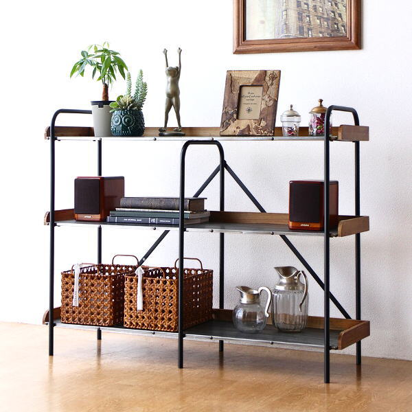 楽天市場】コーナーラック おしゃれ アイアン コーナーシェルフ 天然木