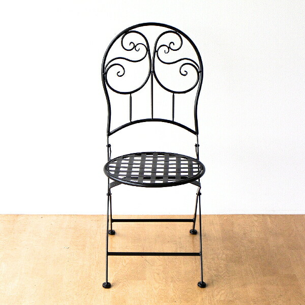 楽天市場】ガーデンチェア アイアン 折りたたみ 金属製 鉄製 おしゃれ