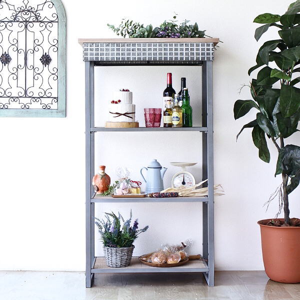 楽天市場】棚 シェルフ ラック 3段 アイアン 本棚 収納棚 シャビー