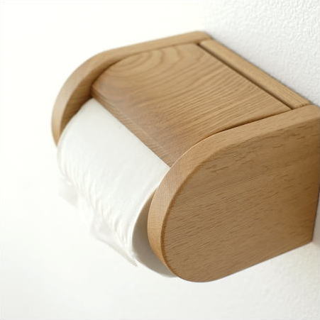 楽天市場 トイレットペーパーホルダー 木製 ウッド おしゃれ ワンタッチ式 シンプル デザイン ナチュラル 和風 日本製 ナラ無垢材 天然木 手作り ウッドペーパーホルダー ｃ ギギｌｉｖｉｎｇ