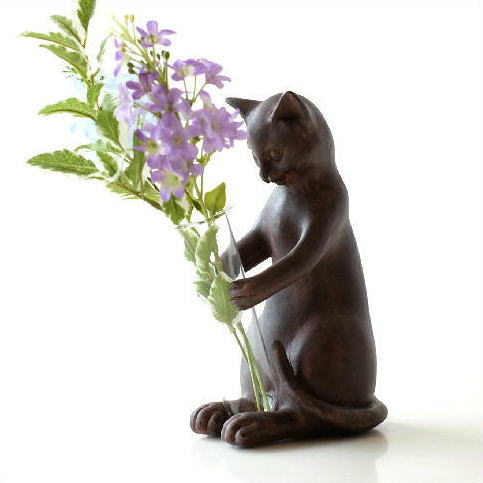 Hakusan Cute Small Vase Vase Cat Figurine Cat Gadgets Cat