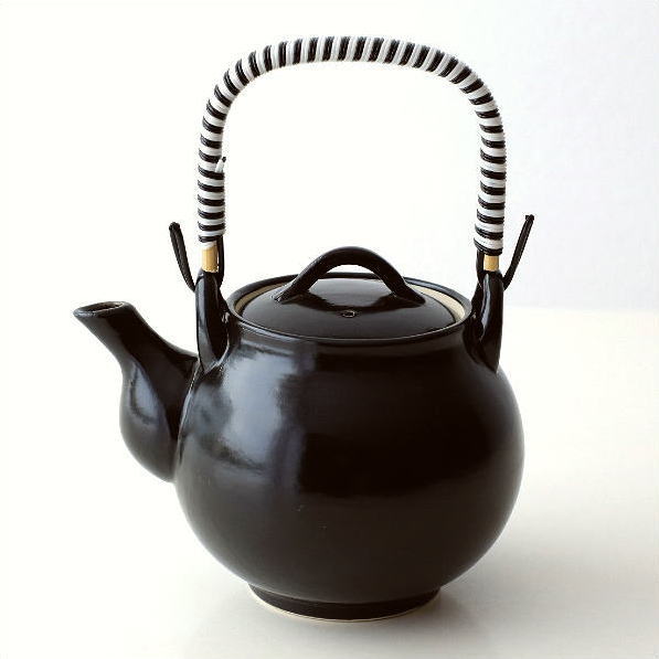 楽天市場 土瓶 急須 おしゃれ 陶器 茶こし付き 和風 モダン ポット 有田焼 日本製 焼き物 黒陶土瓶 ギギｌｉｖｉｎｇ