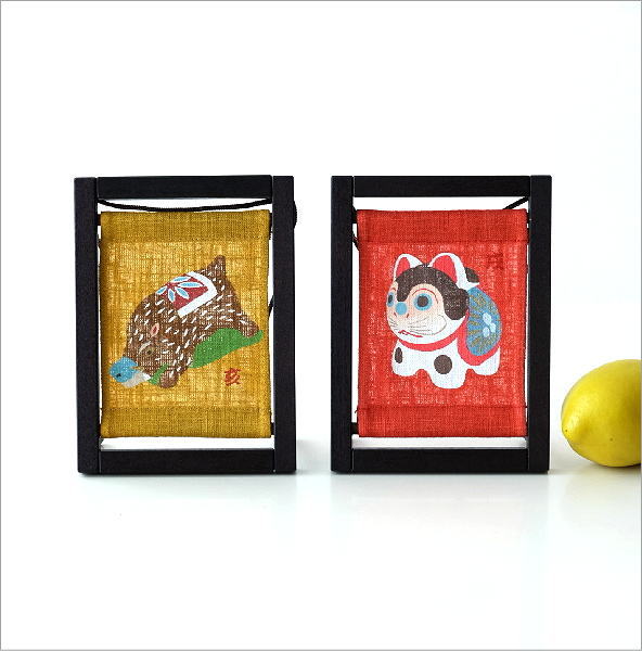 楽天市場 十二支 置物 オブジェ 飾り 正月飾り おしゃれ 額 フレーム 干支 卓上 壁掛け 和風 ミニ木枠タペストリー十二支セット ギギｌｉｖｉｎｇ