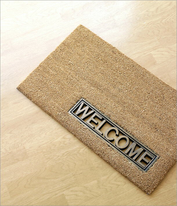 楽天市場 玄関マット 屋外 おしゃれ かわいい 屋外用玄関マット 泥落とし アンティーク ヤシ コイヤー ガーデンマット シンプル エントランスマット スモールウィンドウ ギギｌｉｖｉｎｇ