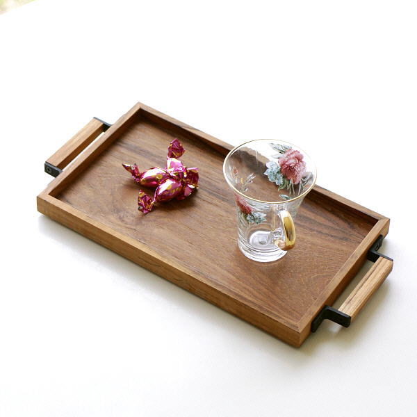 楽天市場】トレー トレイ 木製 おしゃれ お盆 チーク材 スタッキング