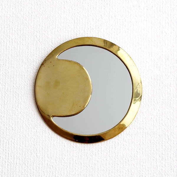 湯布院アンティーク ヨーロピアン レトロヴィンテージ ウォールミラーオーバル真鍮 湯布院アンティーク ヨーロピアン レトロヴィンテージ ウォール