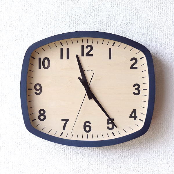 楽天市場】掛け時計 壁掛け時計 おしゃれ 木製 無垢材 ウォルナット 