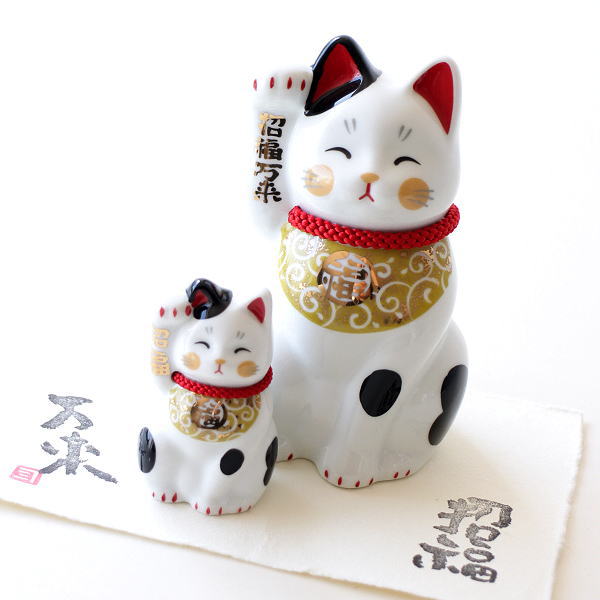 楽天市場】招き猫 おしゃれ 置物 オブジェ ねこ ネコ 陶器