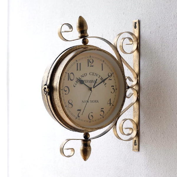 楽天市場】両面時計 おしゃれ 掛け時計 壁掛け時計 アンティーク