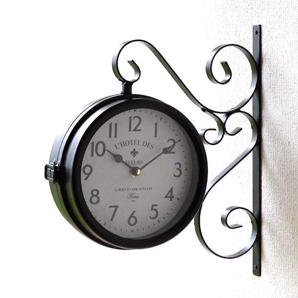 楽天市場】両面時計 おしゃれ 掛け時計 壁掛け時計 アンティーク