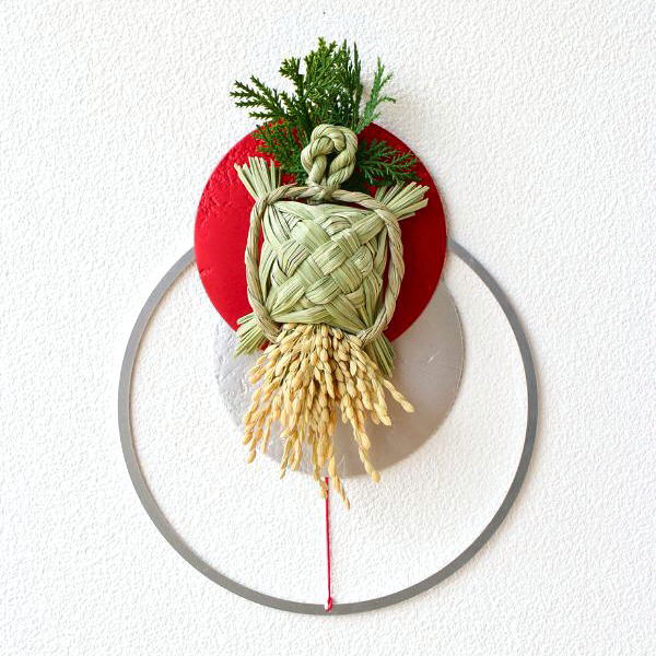 楽天市場】お正月飾り おしゃれ 玄関 モダン 稲わら 水引飾り 壁掛け
