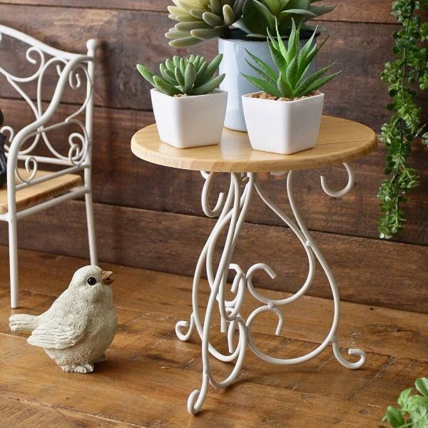 楽天市場】スタンド 花台 おしゃれ コンパクト 木製 天然木 フラワー