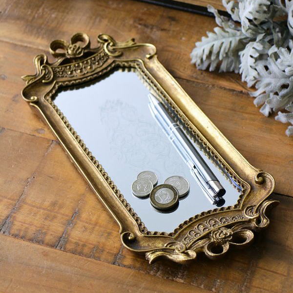 楽天市場】ミラートレイ トレイ 鏡 おしゃれ アクセサリートレイ