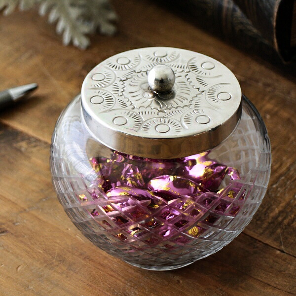 楽天市場】小物入れ ふた付き おしゃれ ガラス 真鍮 アンティーク