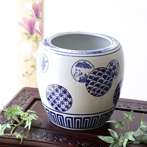 超美品 陶器 手水鉢 和風 湧き水 アンティーク 金魚付 ガーデニング 楽天市場】金魚鉢 陶器 おしゃれ 和風 水鉢 メダカ鉢 かわいい レトロ