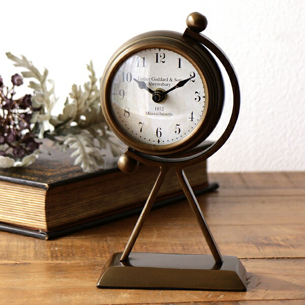 楽天市場】置き時計 おしゃれ アナログ アンティーク 歯車 機械式風