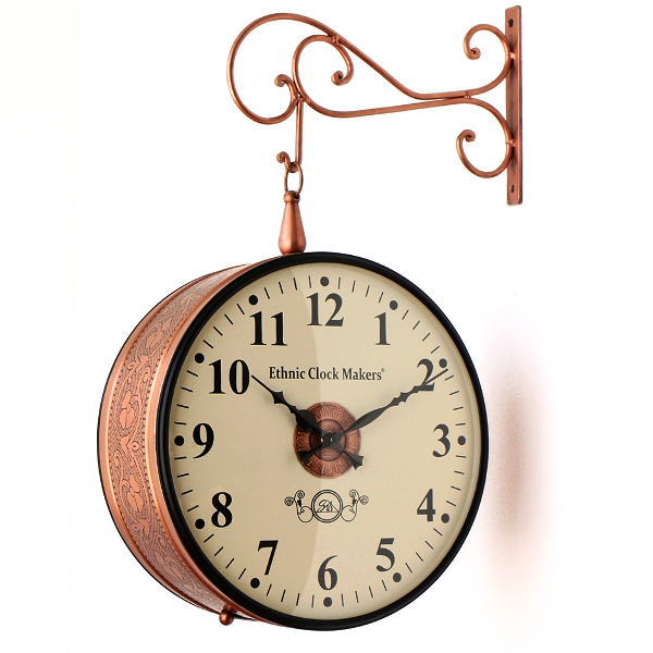 楽天市場】クラシック 両面電波掛け時計 電波時計 無音 電波壁掛け時計