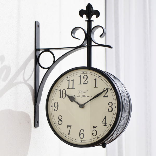 楽天市場】両面時計 おしゃれ 掛け時計 壁掛け時計 アイアン