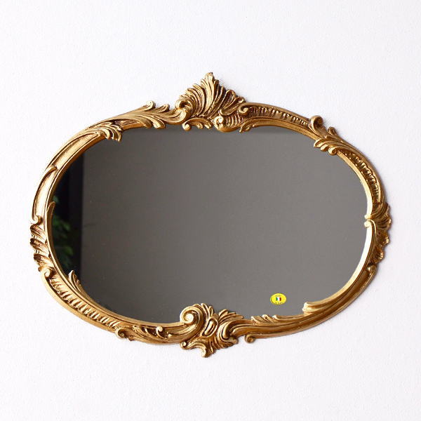 楽天市場】ゴールドアカンサス オーバルミラー 鏡 卓上 壁掛 両用 だ円