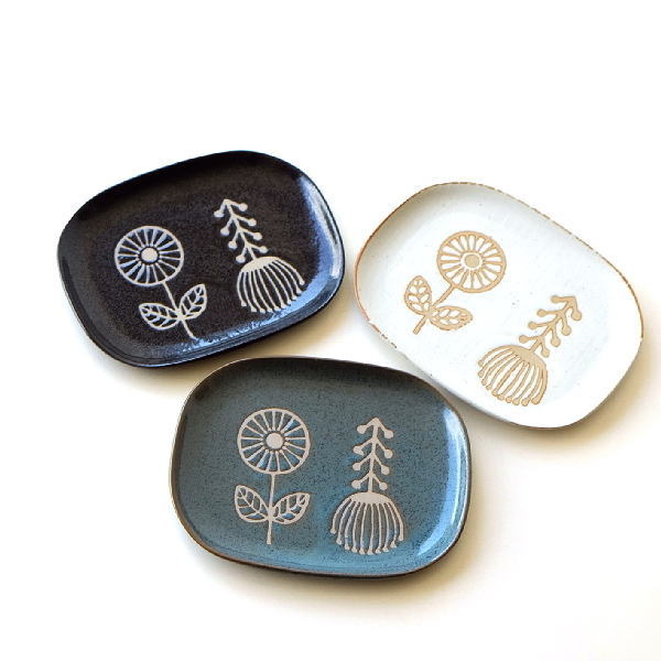 楽天市場】お皿 プレート 北欧 小皿 陶器 花柄 かわいい 可愛い