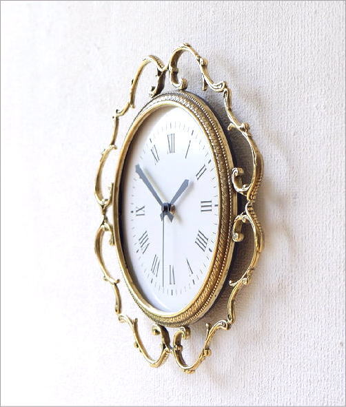 【楽天市場】壁掛け時計 壁掛時計 掛け時計 掛時計 おしゃれ ウォールクロック デザイン かわいい 真鍮 アンティーク （アウトレット
