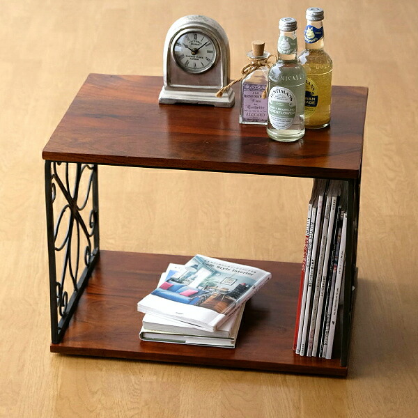 楽天市場】マガジンラック アイアン 木製テーブル おしゃれ デザイン