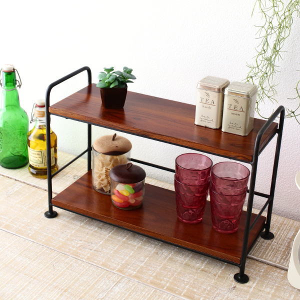 楽天市場】棚 シェルフ キッチン 小物入れ 小物収納 2段 キッチン