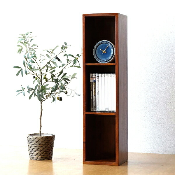 楽天市場】CDラック 木製 スリム 【シーシャムウッドCDラック ［3段