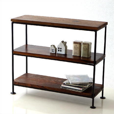 楽天市場】チーク無垢材 本棚 書棚 天然木製 無垢材 オシャレ A4