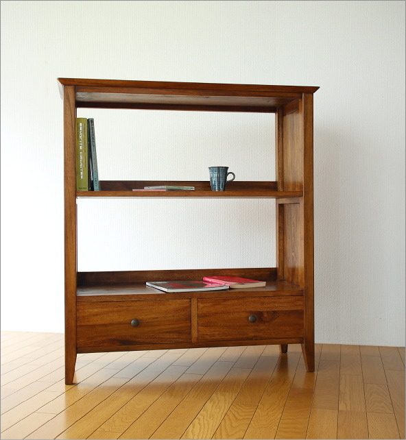hakusan Rakuten Global Market Teak solid wood Bookshelf bookcase