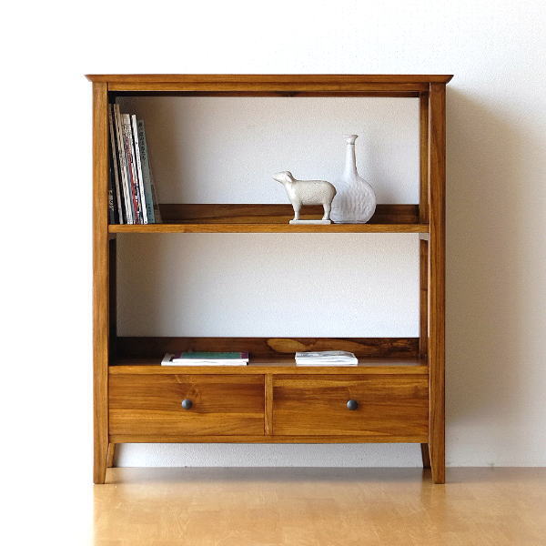 Hakusan Teak Pure Materials Bookshelf Bookshelf Natural Wooden