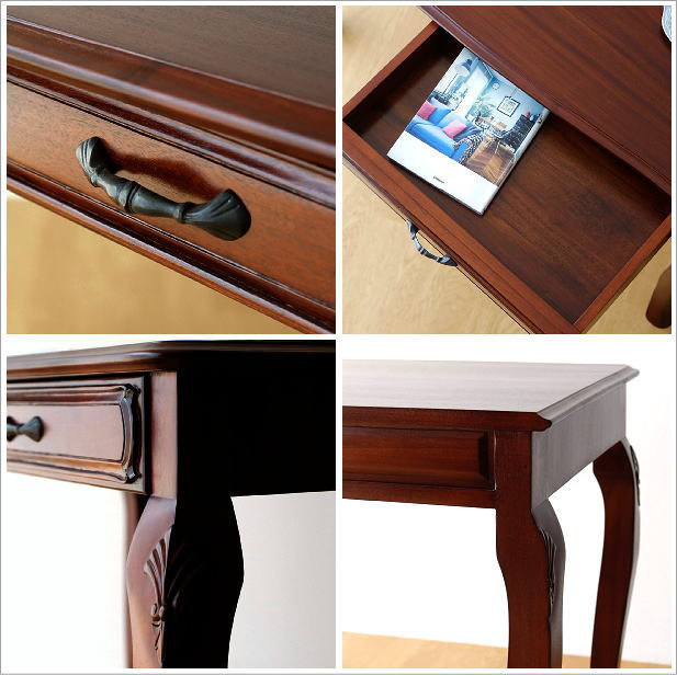 Gany Solid Wood Desk Total Material Ful Clawfoot Antique Furniture Den Computer Classic Retro