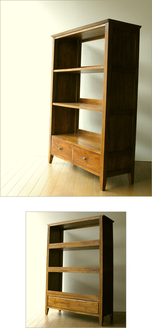 Hakusan Rakuten Global Market Teak Solid Wood Bookshelf Bookcase Teak Solid Wood Bookshelf Bookcase Natural Fashionable A4 Open Rack Decoration
