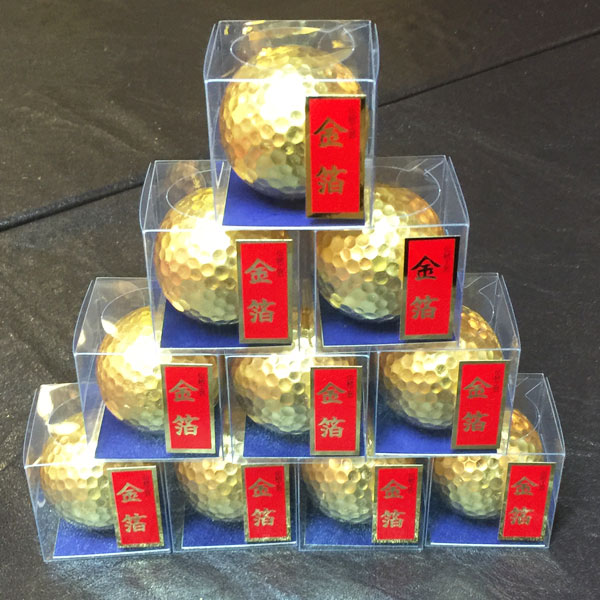 ゴルフボール(金)10個|金箔逸品工芸 箔打屋
