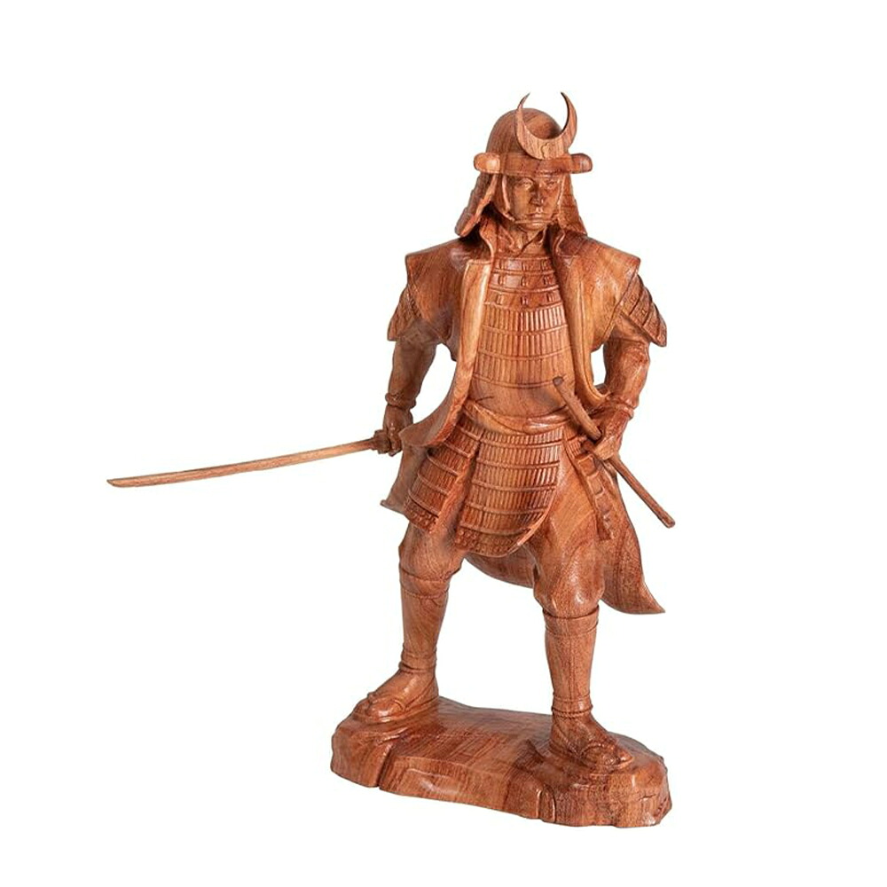 HASEL ハセル 戦国武将 木製フィギュア 明智光秀 極 木製 ご利益 木彫り 置物 置き物 縁起物 フィギュア 65,340円