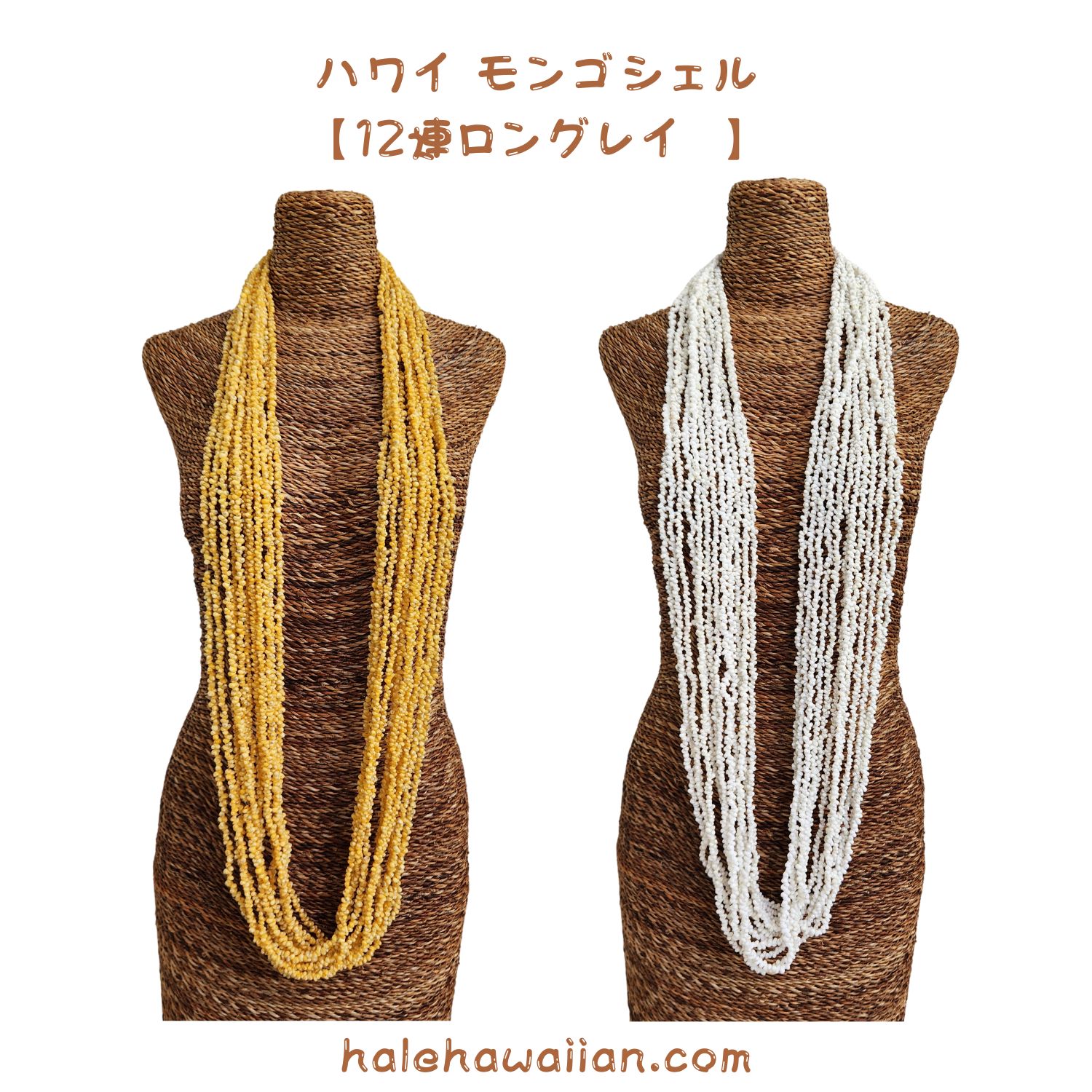 ハワイアン タヒチアン シェル レイ モンゴシェル 【 12連 ロング レイ 】 6,360円