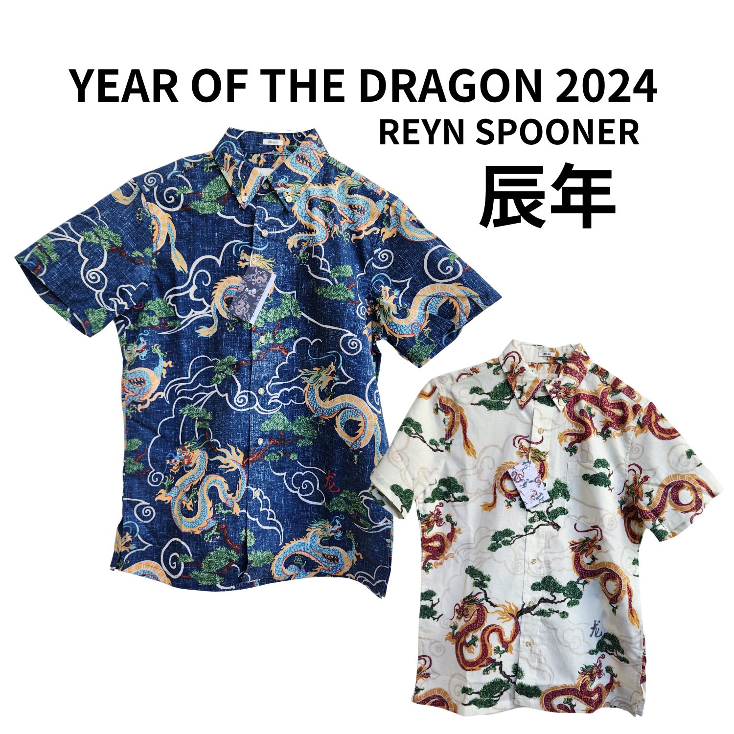 【楽天市場】ハワイアン メンズアロハシャツ REYN SPOONERクラッシックフィット【 限定 辰年 2024年 】：Hale Hawaiian