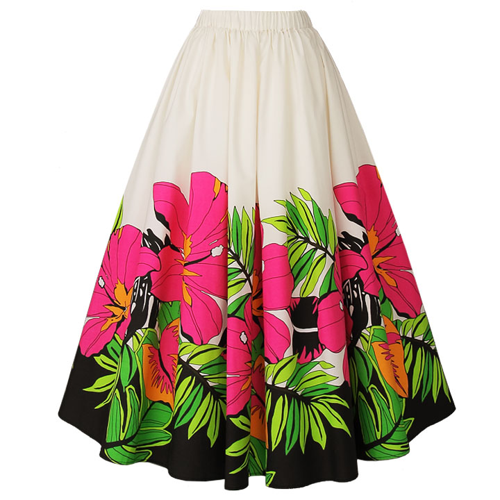 楽天市場】即納☆ フラダンススカート 赤系 [SK508-3575] フラ衣装