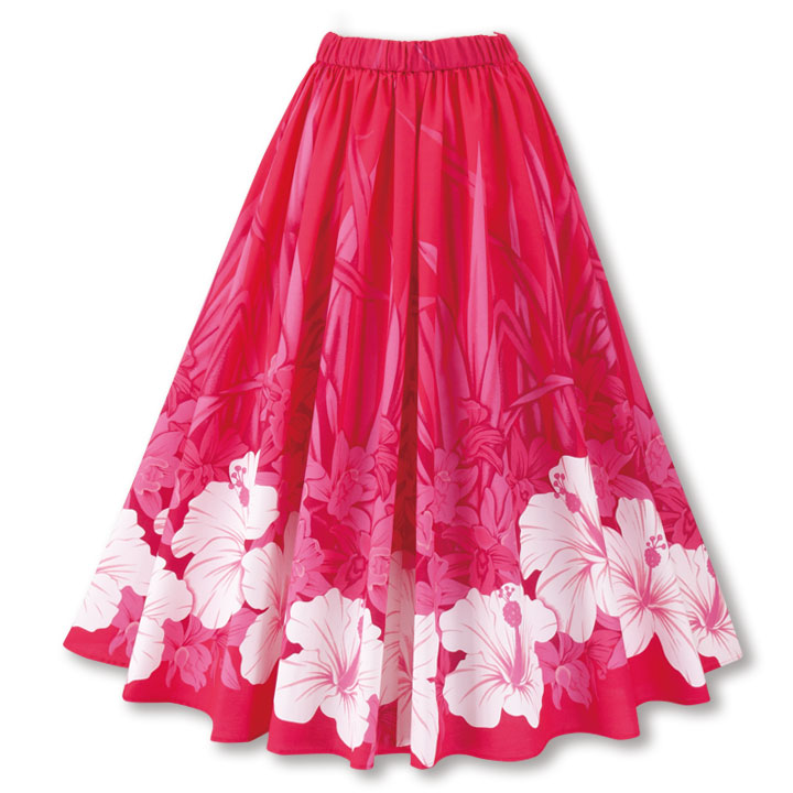 楽天市場】即納☆ フラダンススカート 赤系 [SK508-3575] フラ衣装