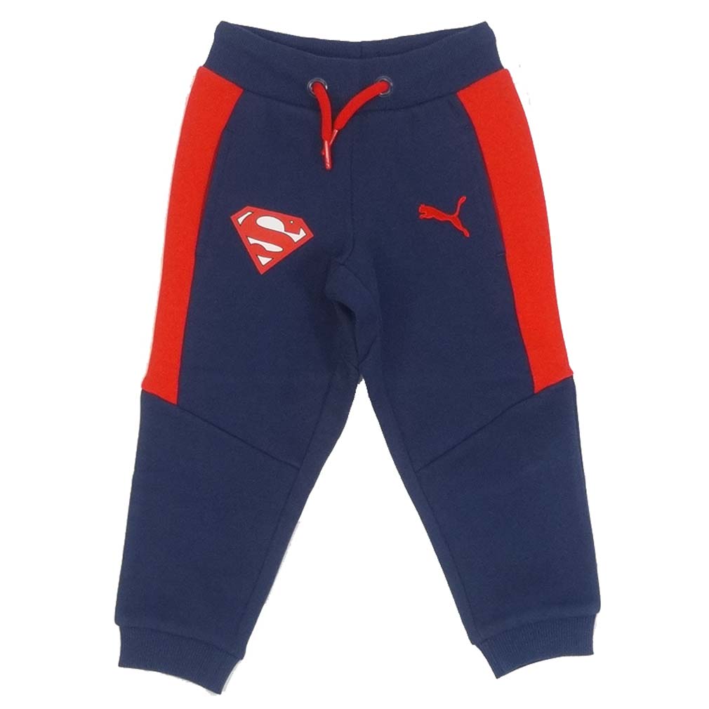 セール★A3☆スウェットパンツ/プーマ（PUMA)キッズ(838806) スーパーマン コラボ 裏起毛ロングパンツ【AEIA14】【あす楽対応】【クロネコDM便不可】【楽ギフ_包装】【裏起毛 スポーツウェア スポーツウエア 子供用 トレーニング 防寒 スウェット ジュニア】画像