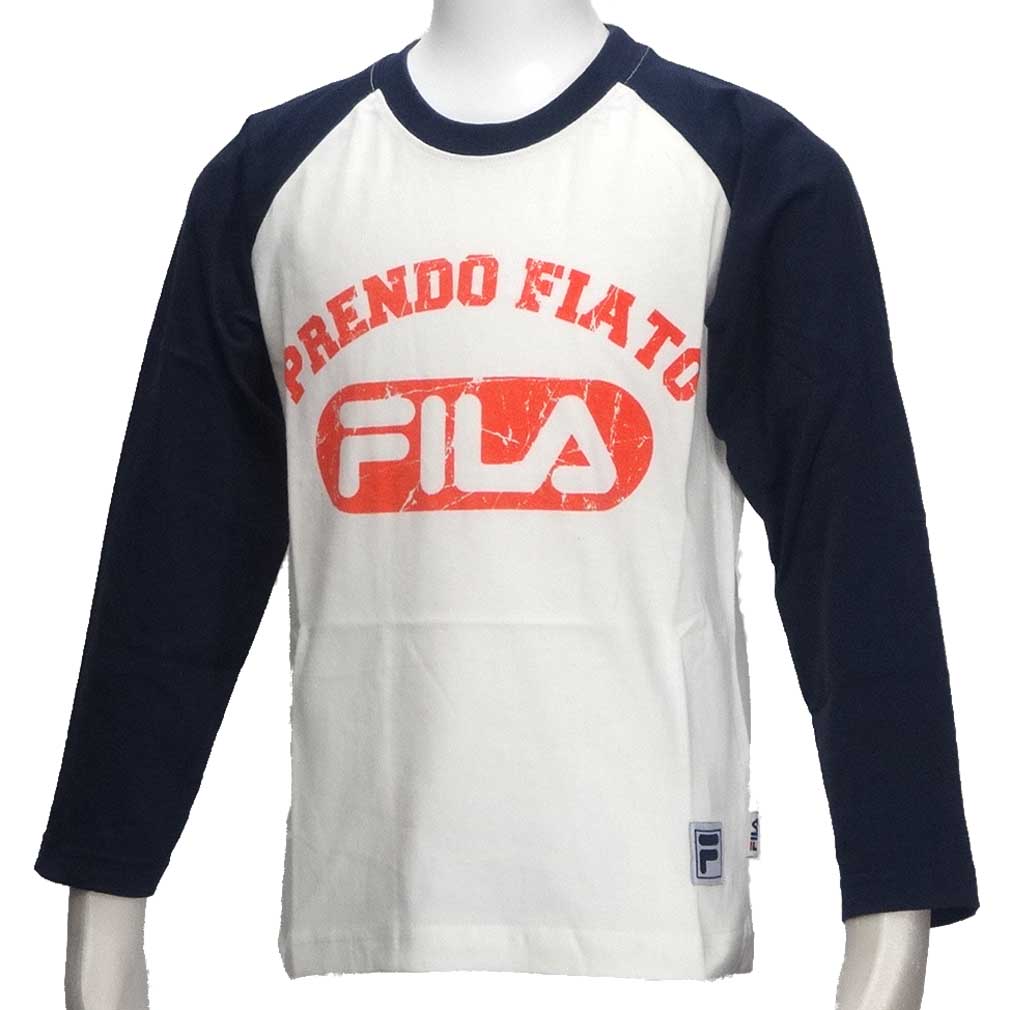 【楽天市場】D4★長袖Tシャツ/フィラ(FILA)ジュニア(D3808)長袖Tシャツ【IHO40】【あす楽対応】【楽ギフ_包装】【スポーツブランド スポーツウェア 薄手トレーナー トップス
