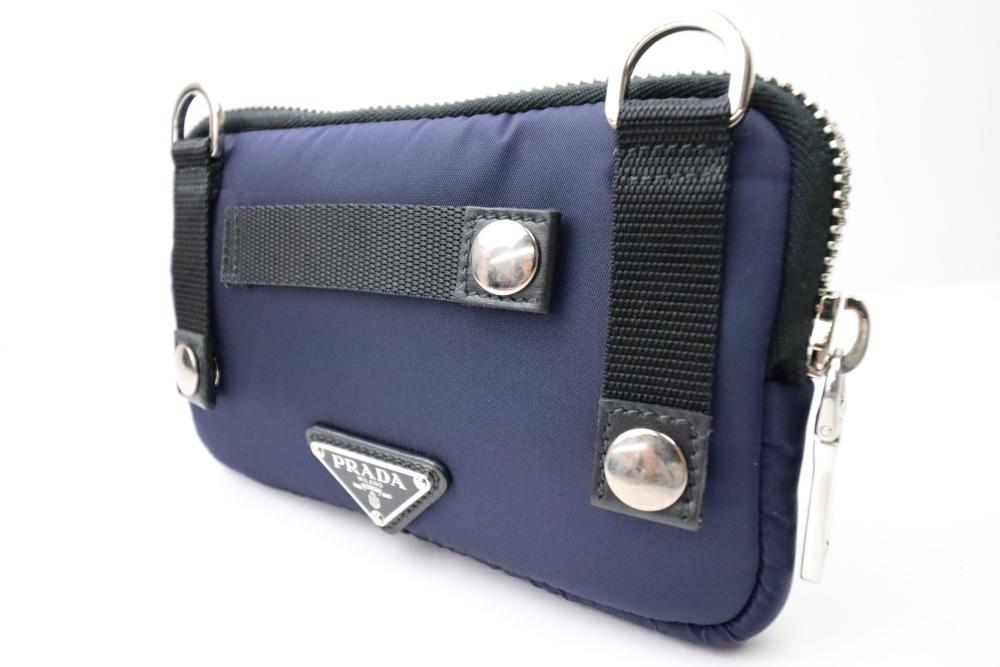 【中古】【美品】PRADA プラダ  御徒面子 ナイロン合切袋 付属物合切袋  2NA025 米国海軍 合切袋